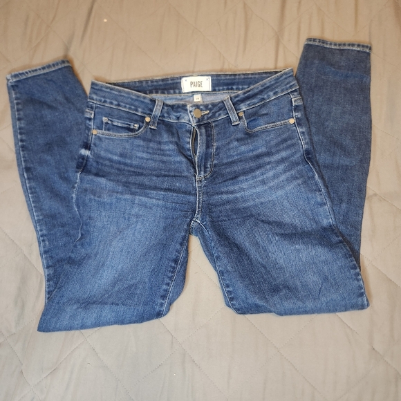 Paige Verdugo Ankle Jeans Womens Size 28 Skinny Mid Rise Medium Wash Denim Pants - Picture 2 of 7